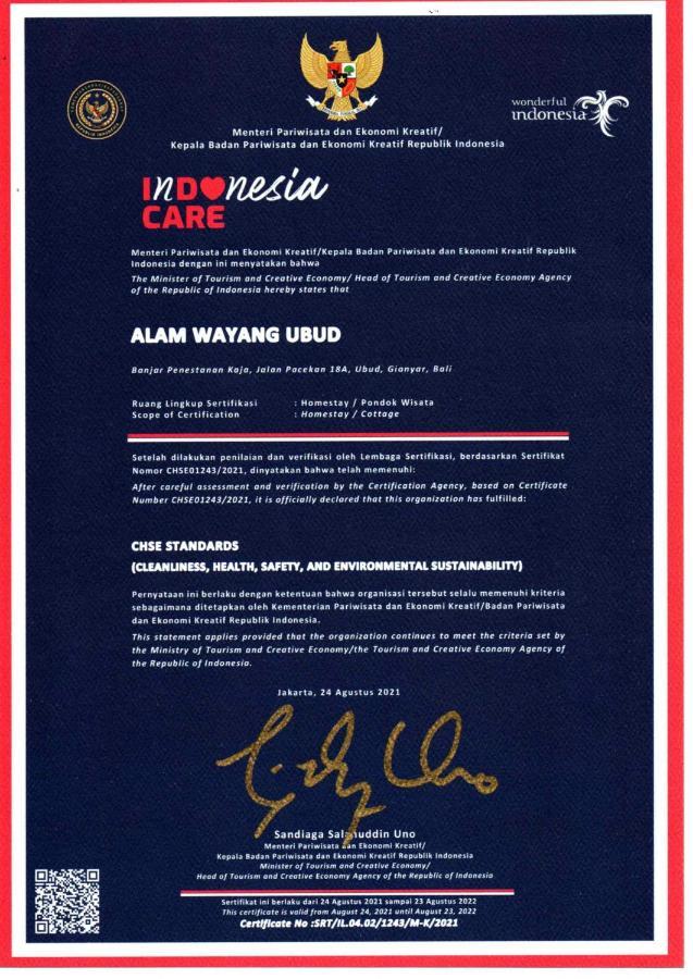 Alam Wayang Ubud - Chse Certified Eksteriør bilde
